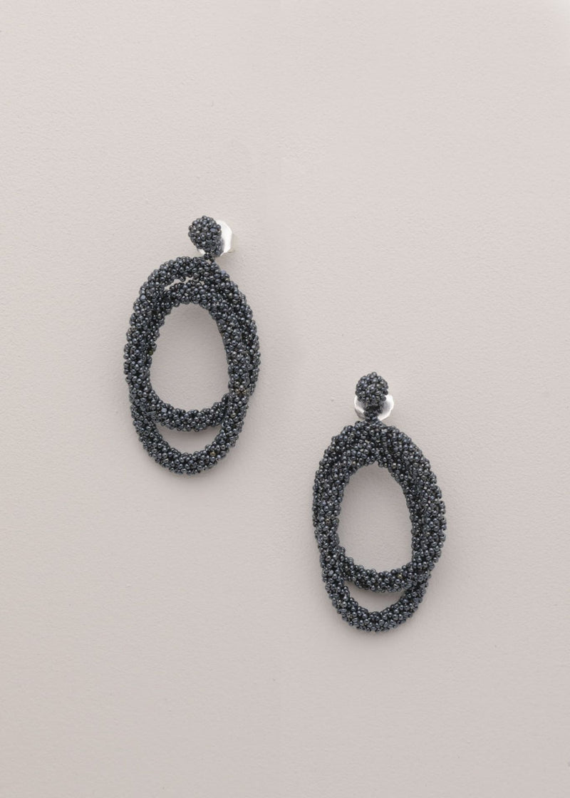 EARINGS ITSARI HAIKURI METALLIC GRAY