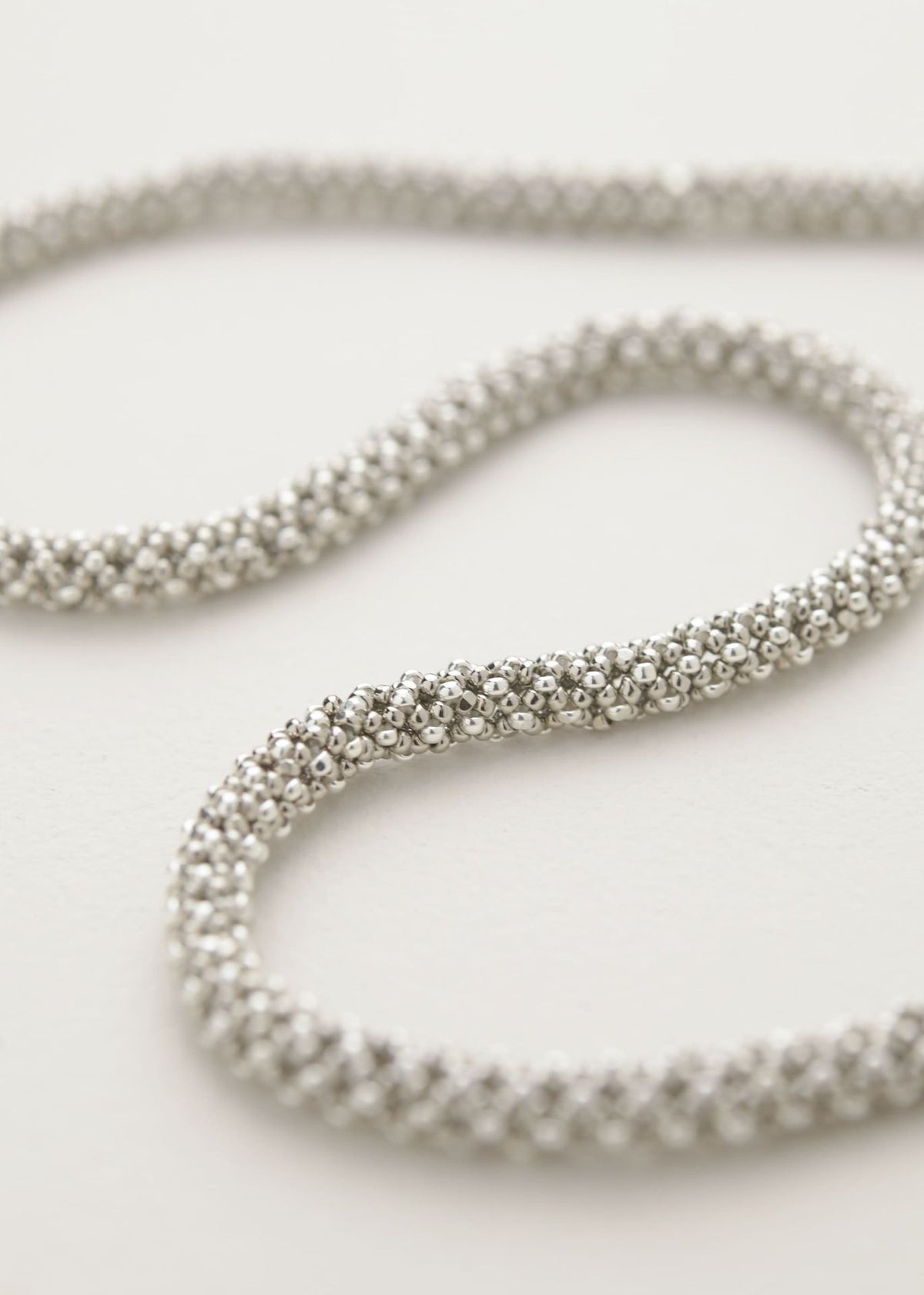 SNAKE NECKLACE SILVER PLATINUM
