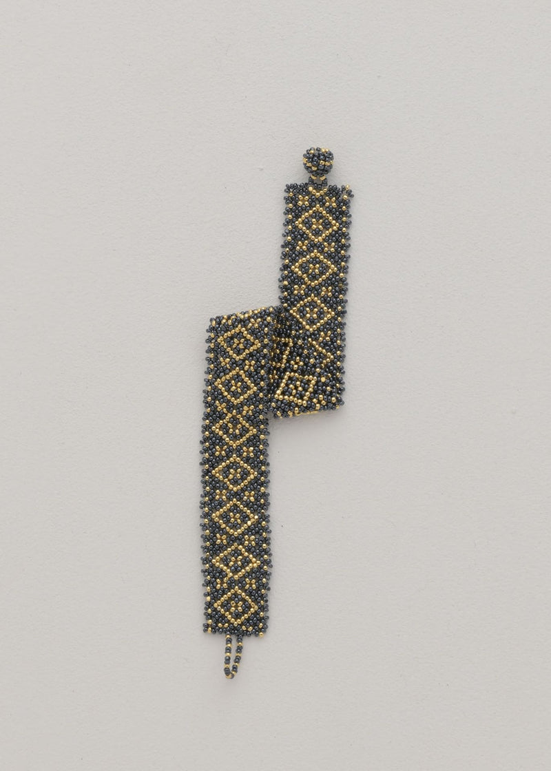 BRACELET HUTA MARTHA METALLIC GREY GOLD