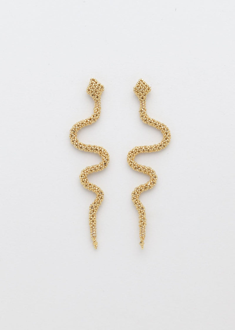 ARETES SERPIENTE ORO
