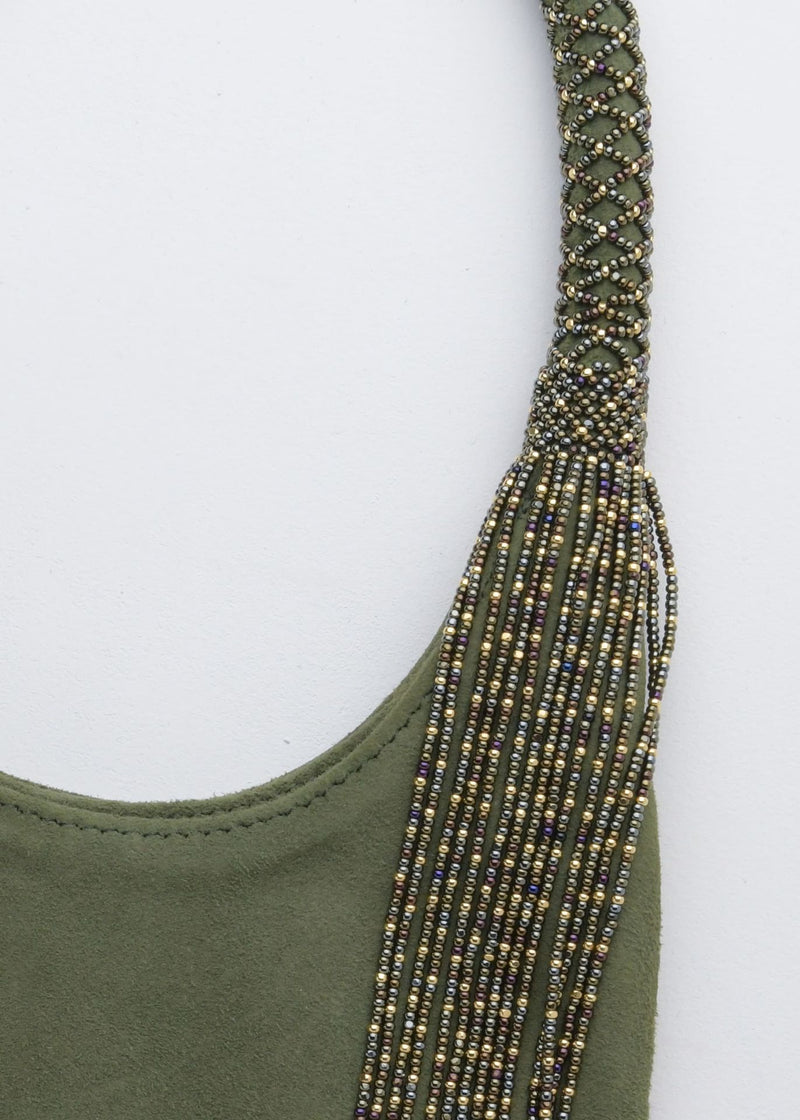 BOLSO HAIKURI ORO VERDE MILITAR PIEL VERDE