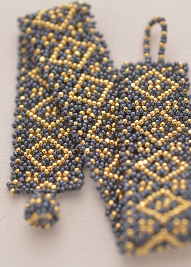 BRACELET HUTA MARTHA METALLIC GREY GOLD