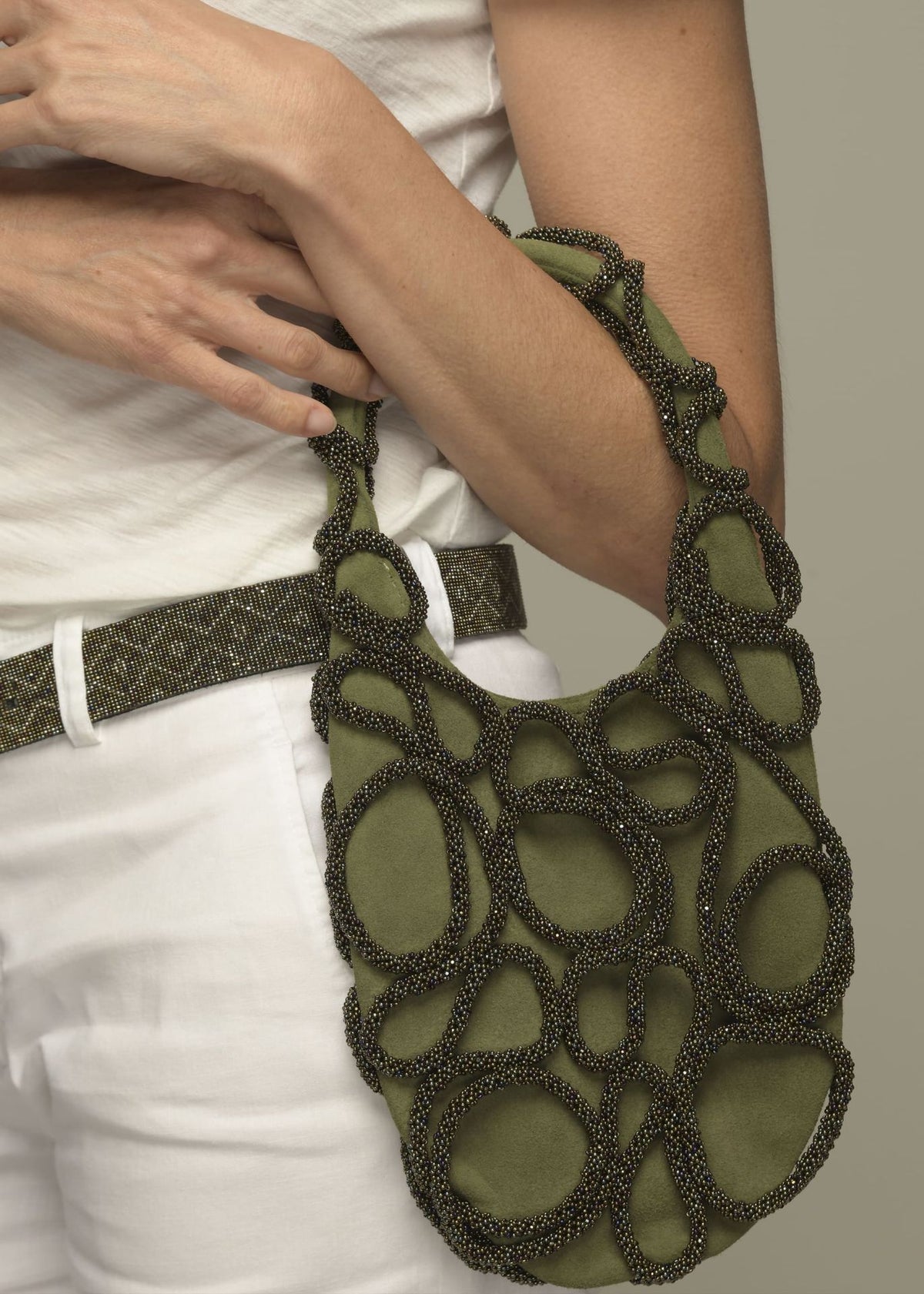BOLSO TAPIE HAIKURI VERDE MILITAR PIEL VERDE