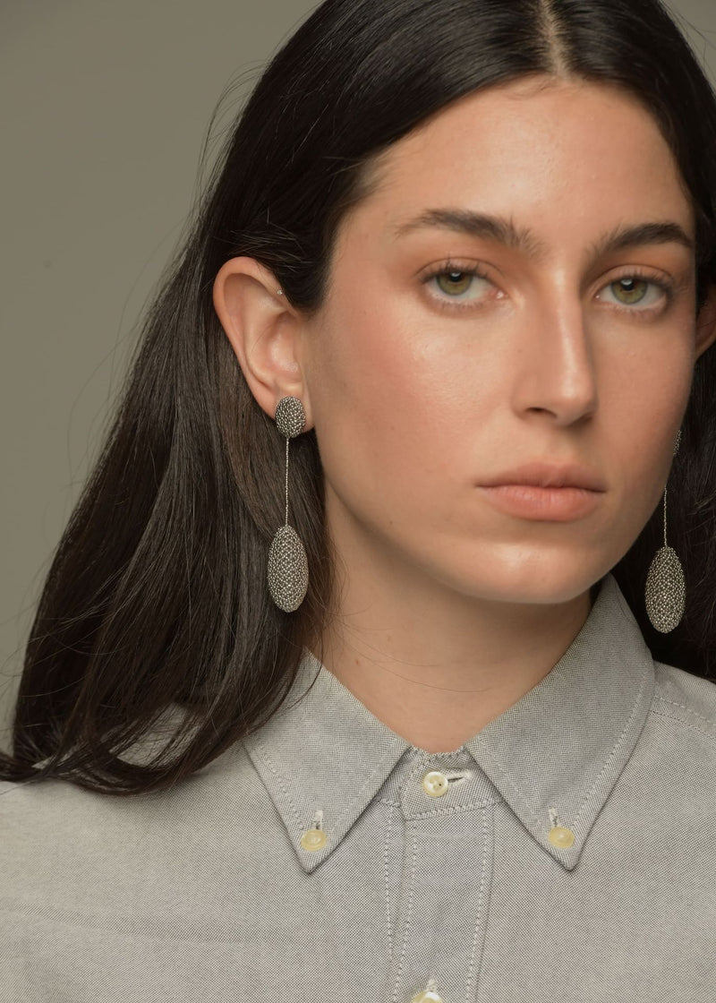 TAWARI PLATINUM DROP EARRINGS