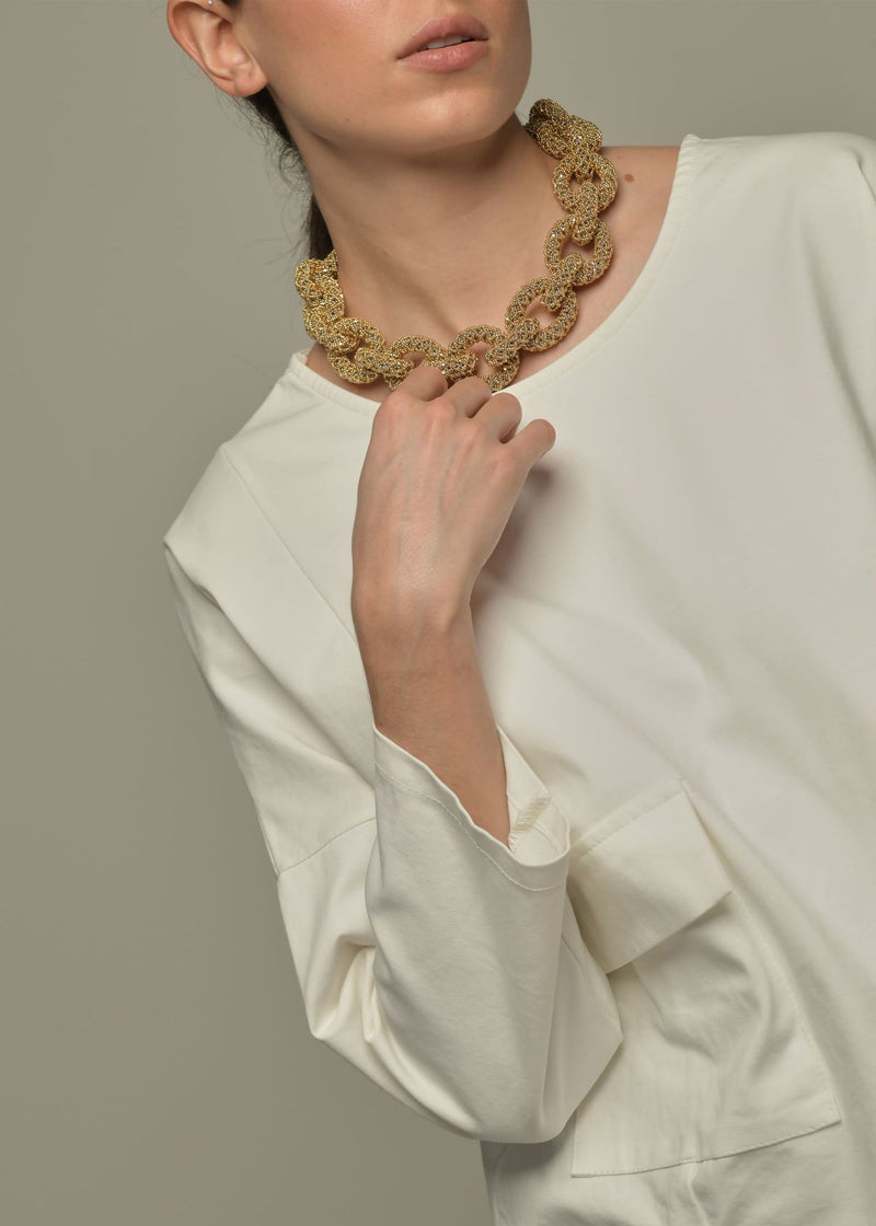 COLLAR HAIKA CADENA NAWI ORO PLATINO