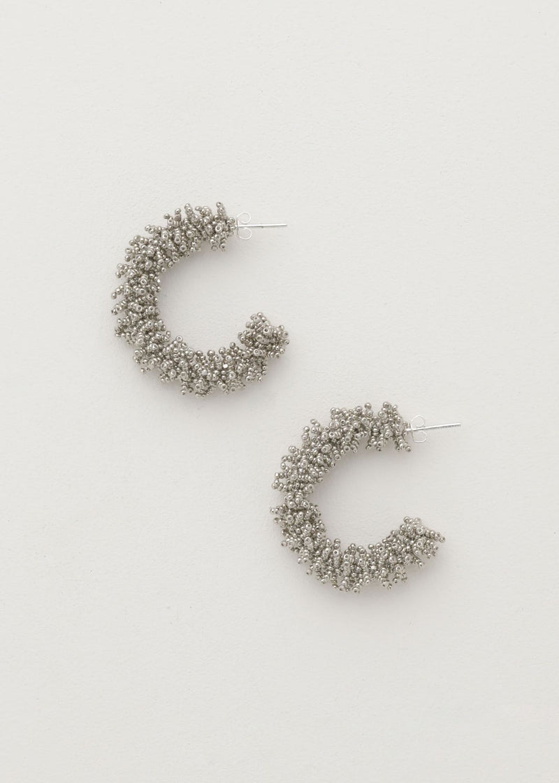 KIPURI WEB SPIKED HOOP EARRINGS