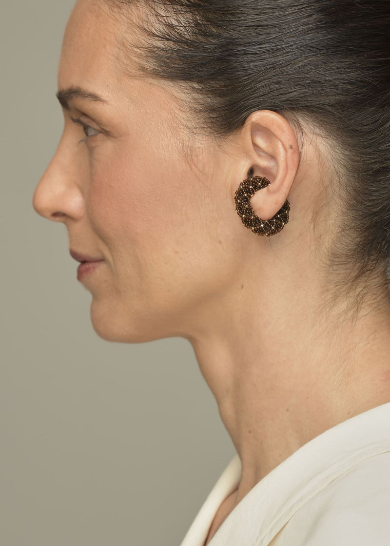 EARCUFF NAWI ORO CAFE TRANSPARENTE