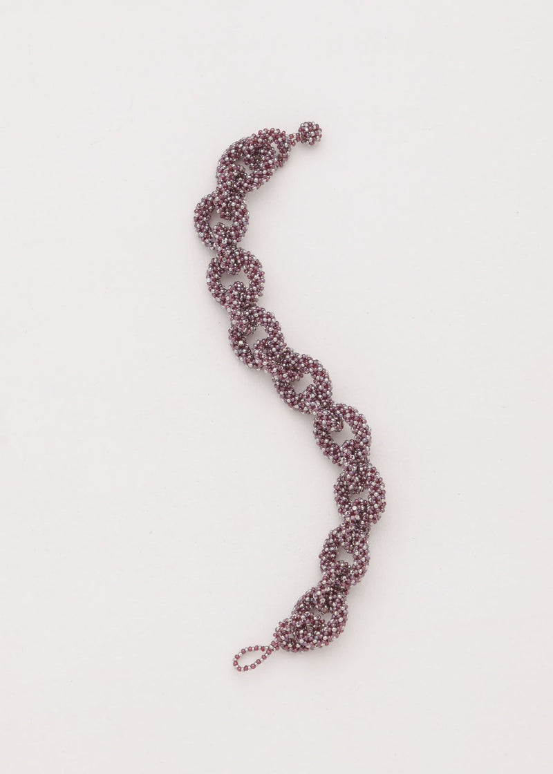 BRAZALETE HUTA CADENA PLATINO TG GARNET LUSTRE