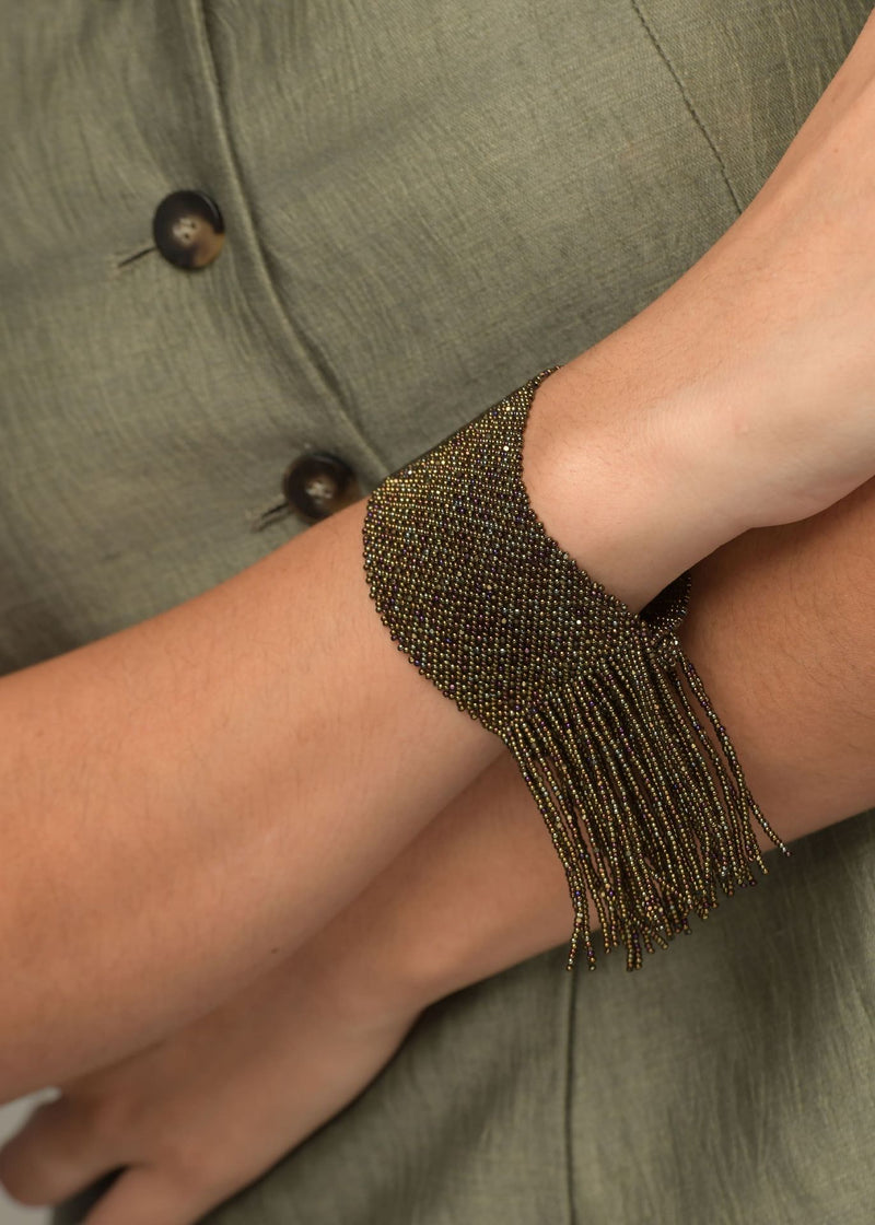 BRAZALETE TIRAS MARTHA VERDE MILITAR