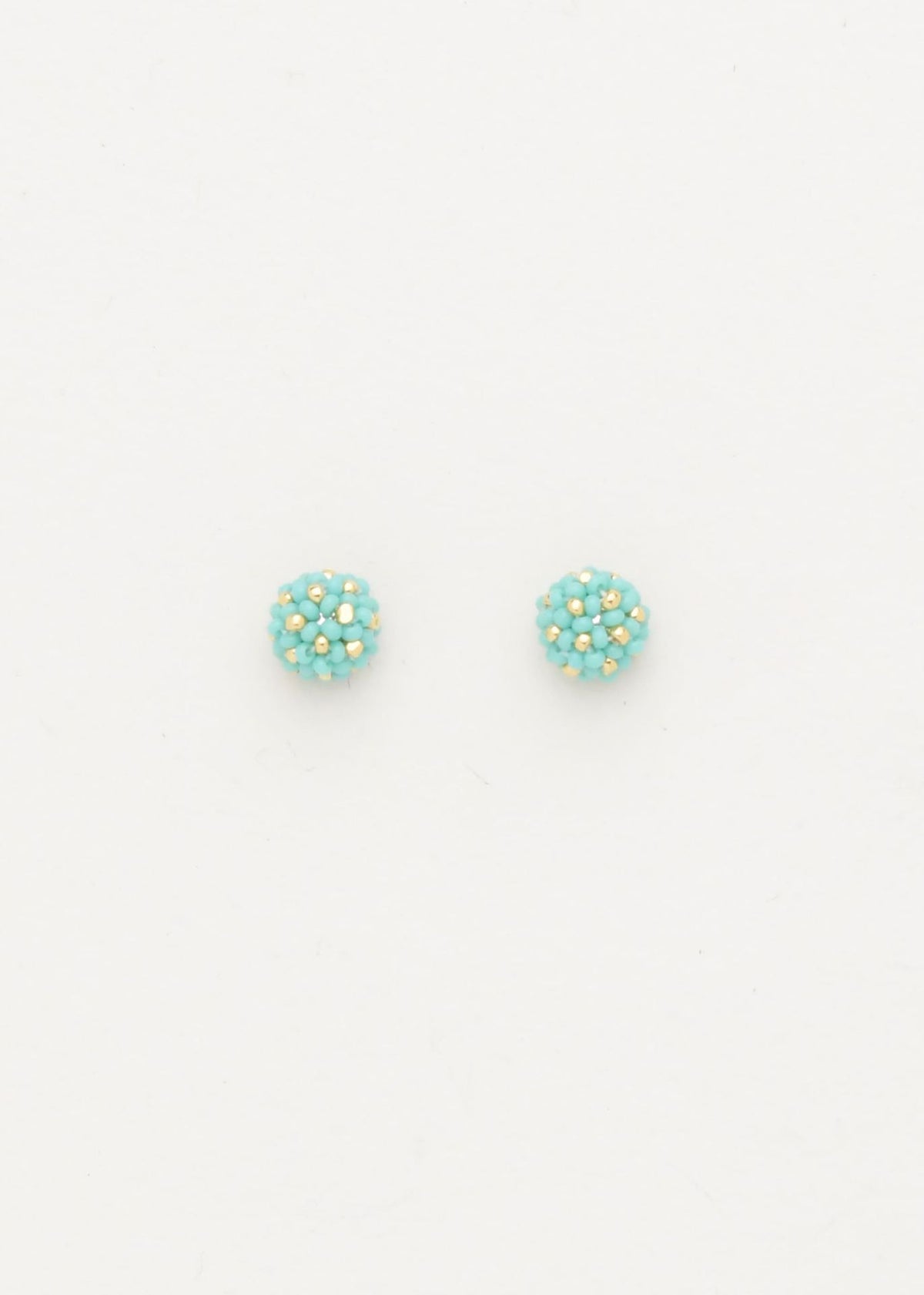 BROQUELES MARTHA ORO AZUL TURQUESA LUSTRE