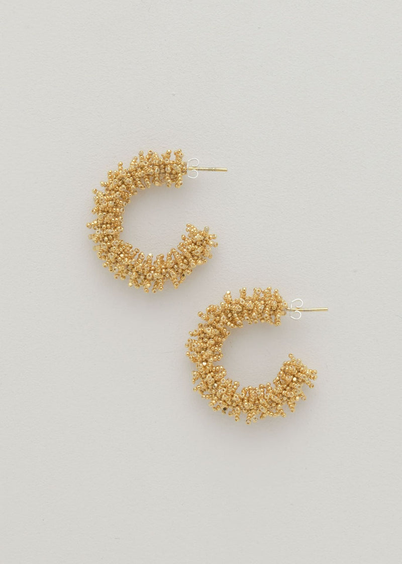 KIPURI WEB SPIKED HOOP EARRINGS