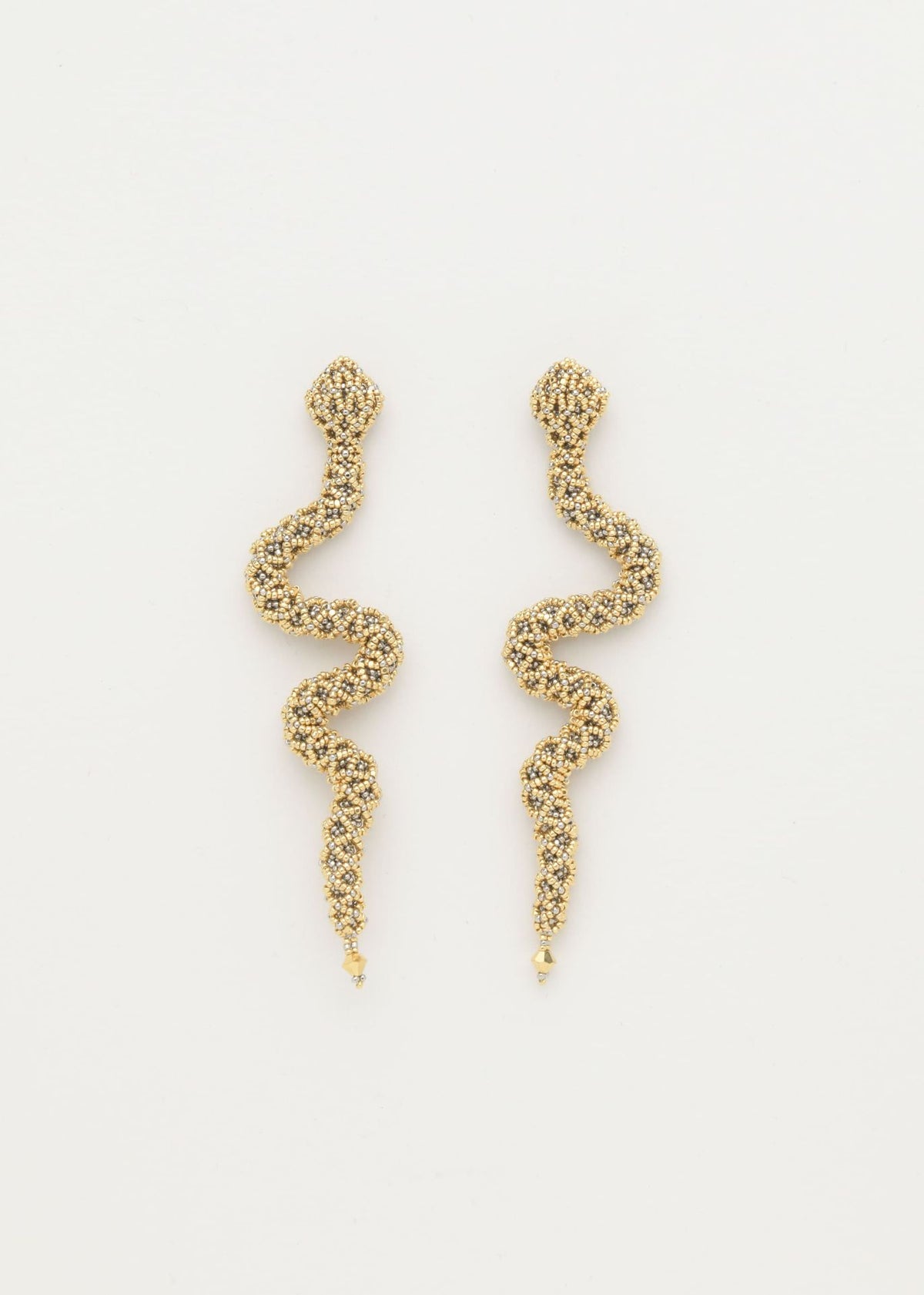 NAWI SNAKE EARRINGS GOLD PLATINUM
