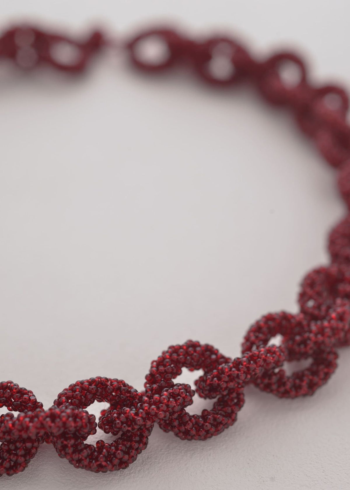 RED JAMAICAN HUTA CHAIN NECKLACE