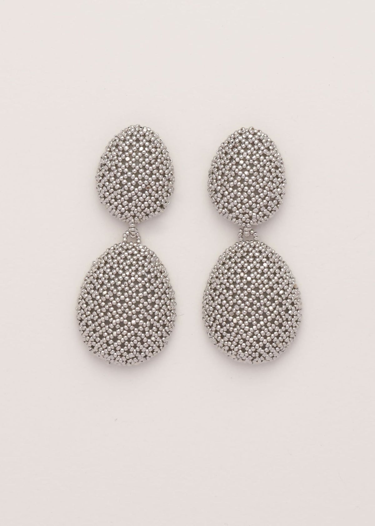 TWO TAWARI PLATINUM EARRINGS