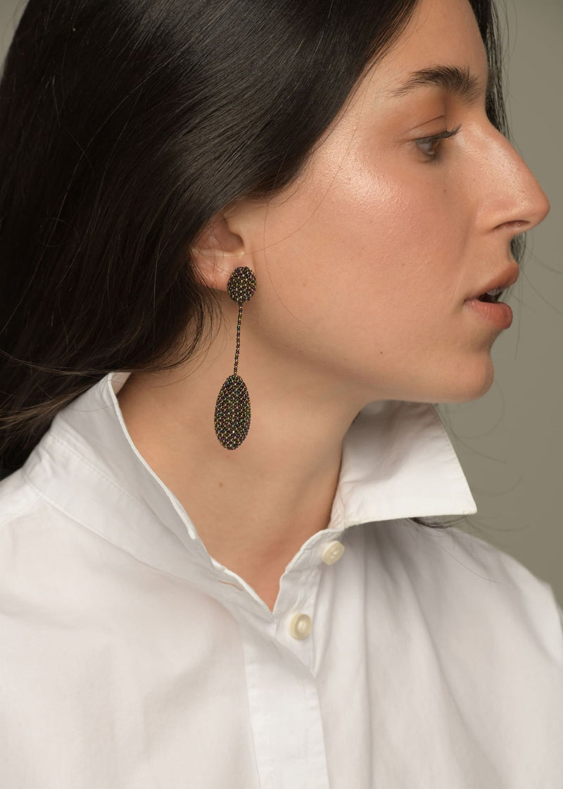 ARETES COLGANTES TAWARI ORO TORNASOL
