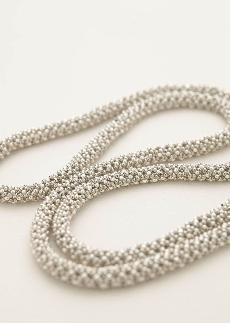 COLLAR SERPIENTE HAIKURI (80CM) PLATA PLATINO