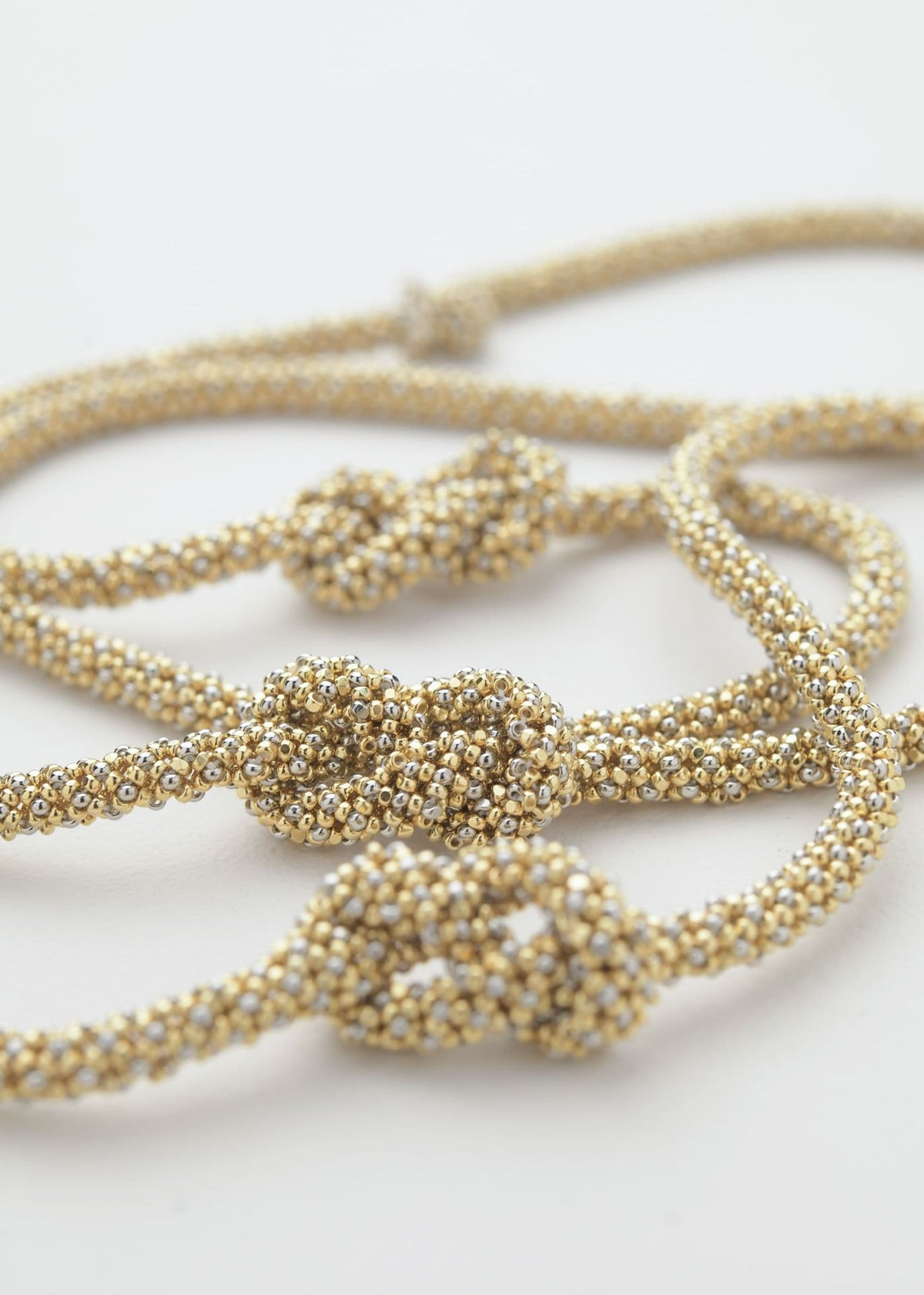 NECKLACE THREE HAIKURI GOLD PLATINUM
