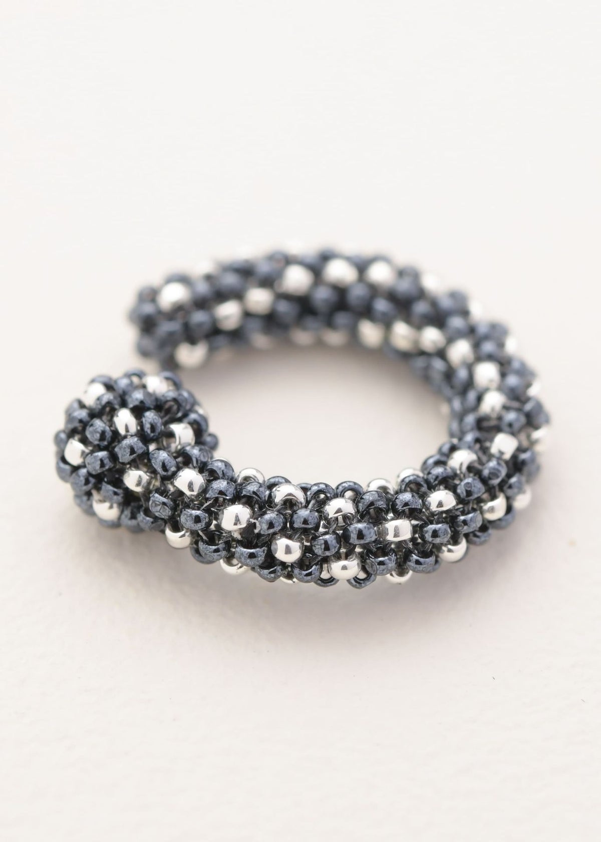 HUTA MARTHA METALLIC GRAY SILVER EAR CUFF