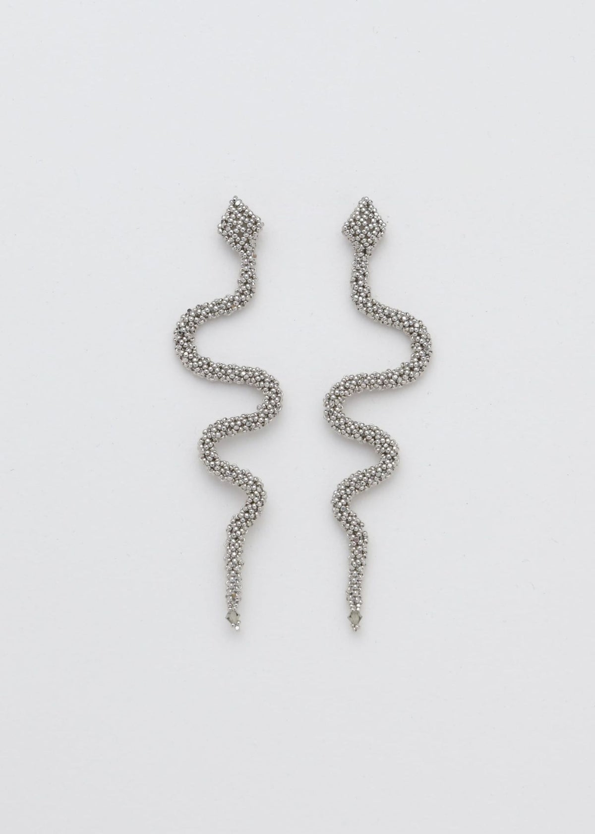 PLATINUM SNAKE EARRINGS