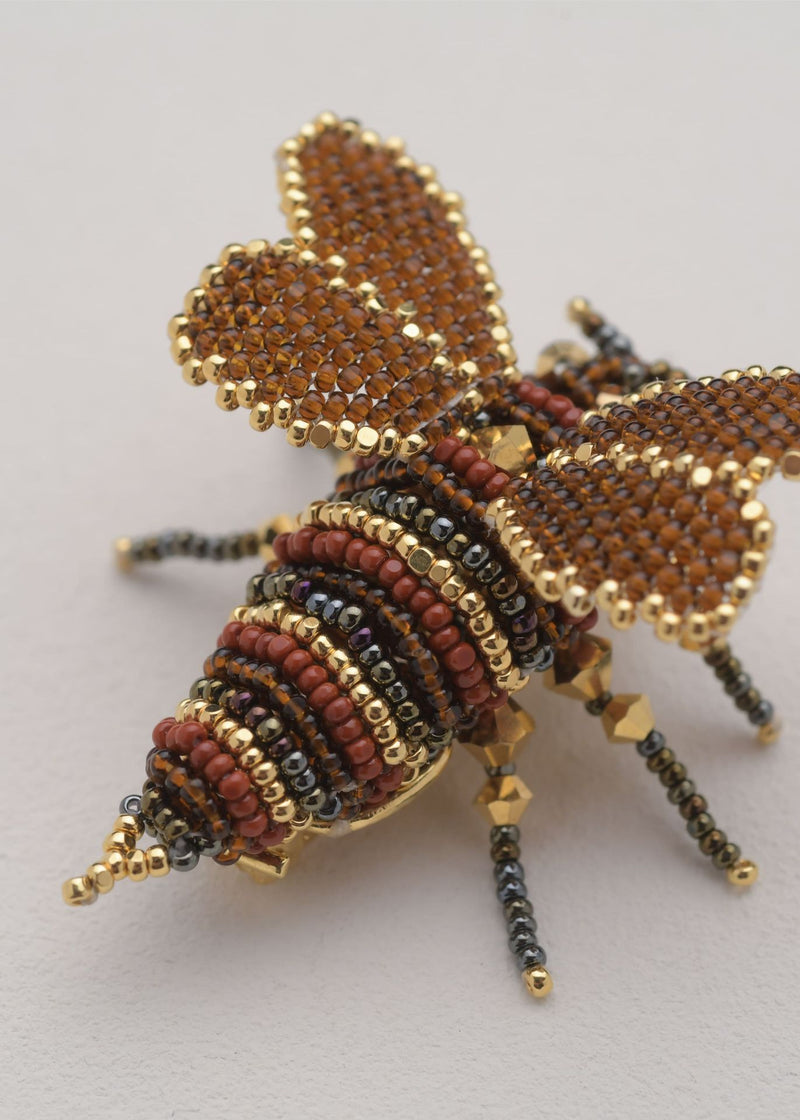 BROCHE ABEJA CAFÉ TRANSPARENTE
