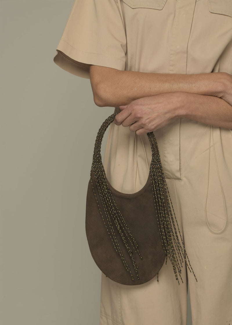 BOLSO HAIKURI ORO VERDE MILITAR PIEL CAFE