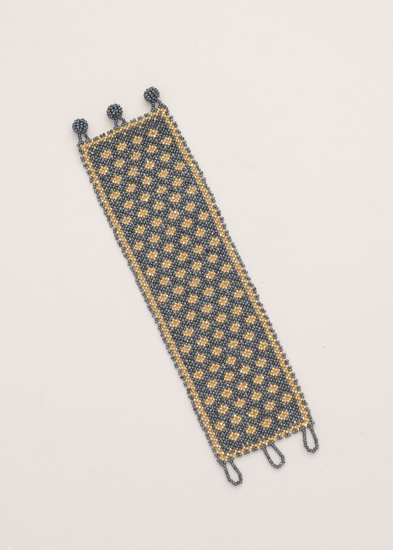 BRAZALETE HAIKA MARTHA ORO GRIS METALICO
