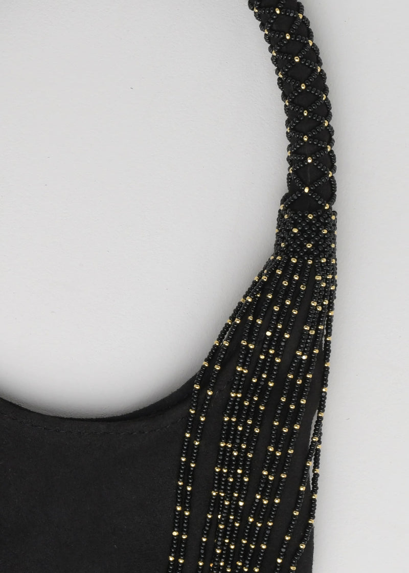 BOLSO HAIKURI ORO NEGRO PIEL NEGRA