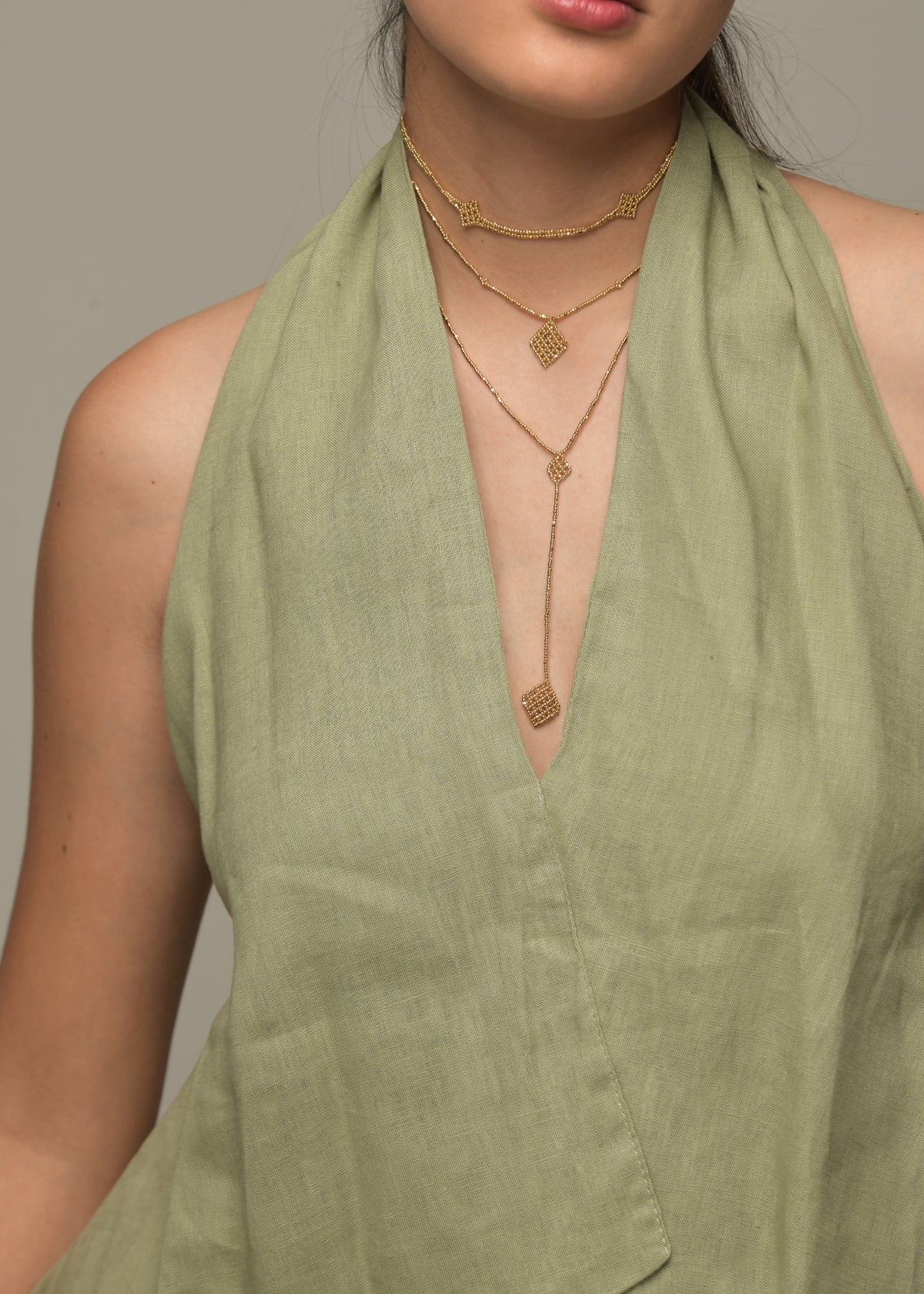 WIXA LINEAR GOLD NECKLACE
