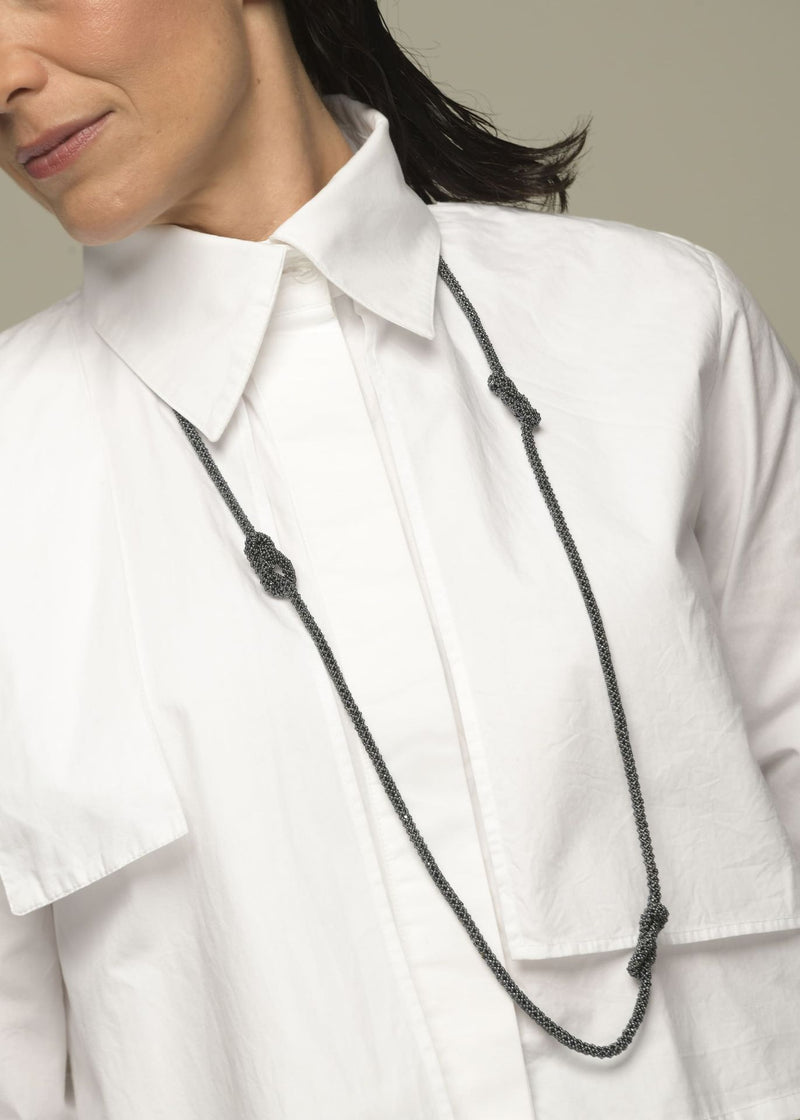 COLLAR TRES HAIKURI GRIS METALICO