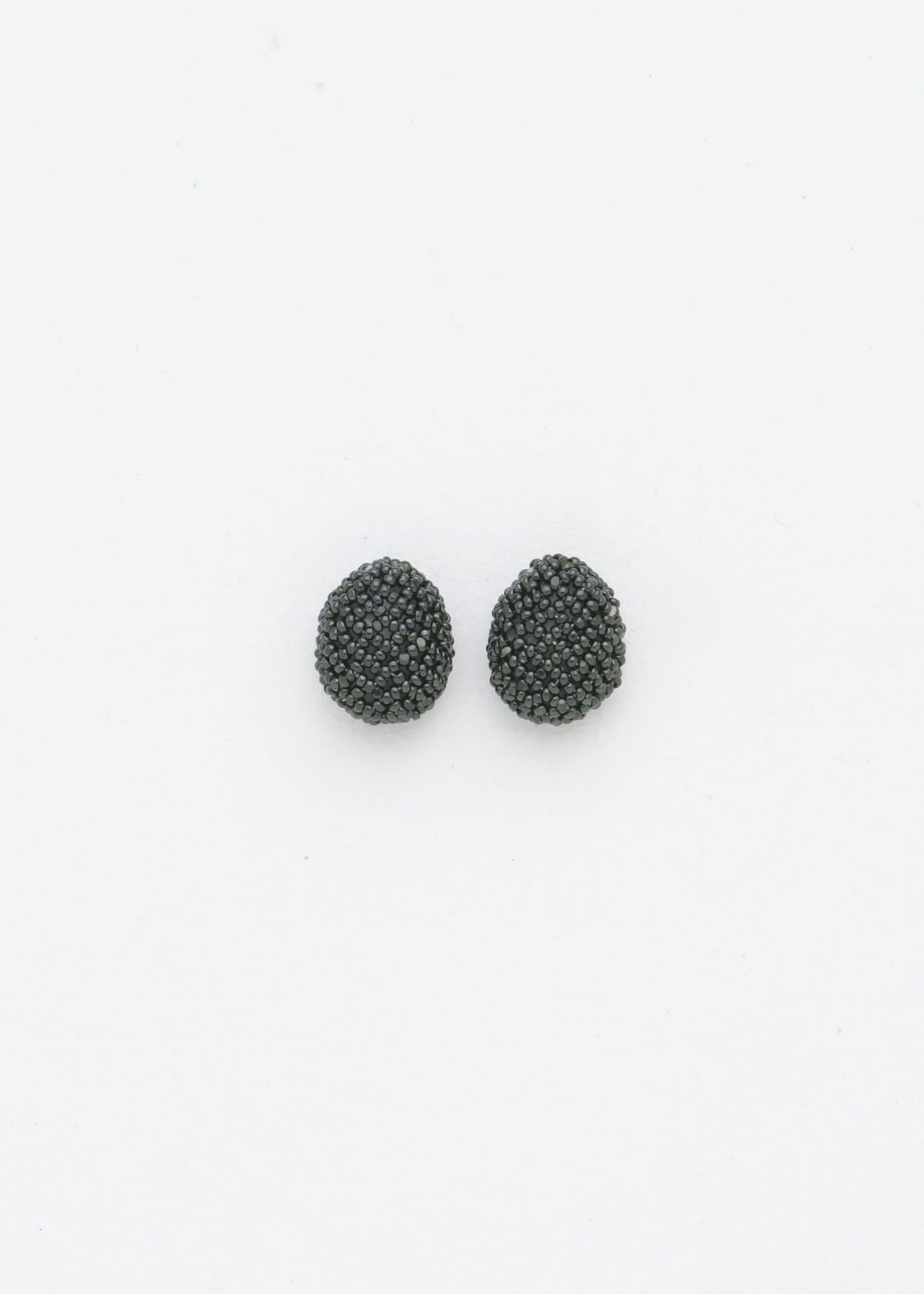 ENAMEL EARRINGS HUTA TAWARI PETROL GREEN