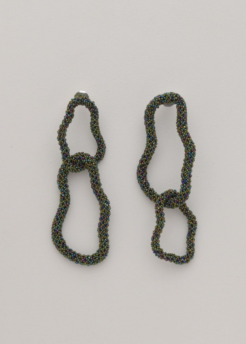 ARETES ESLABON KIPURI VERDE TORNASOL