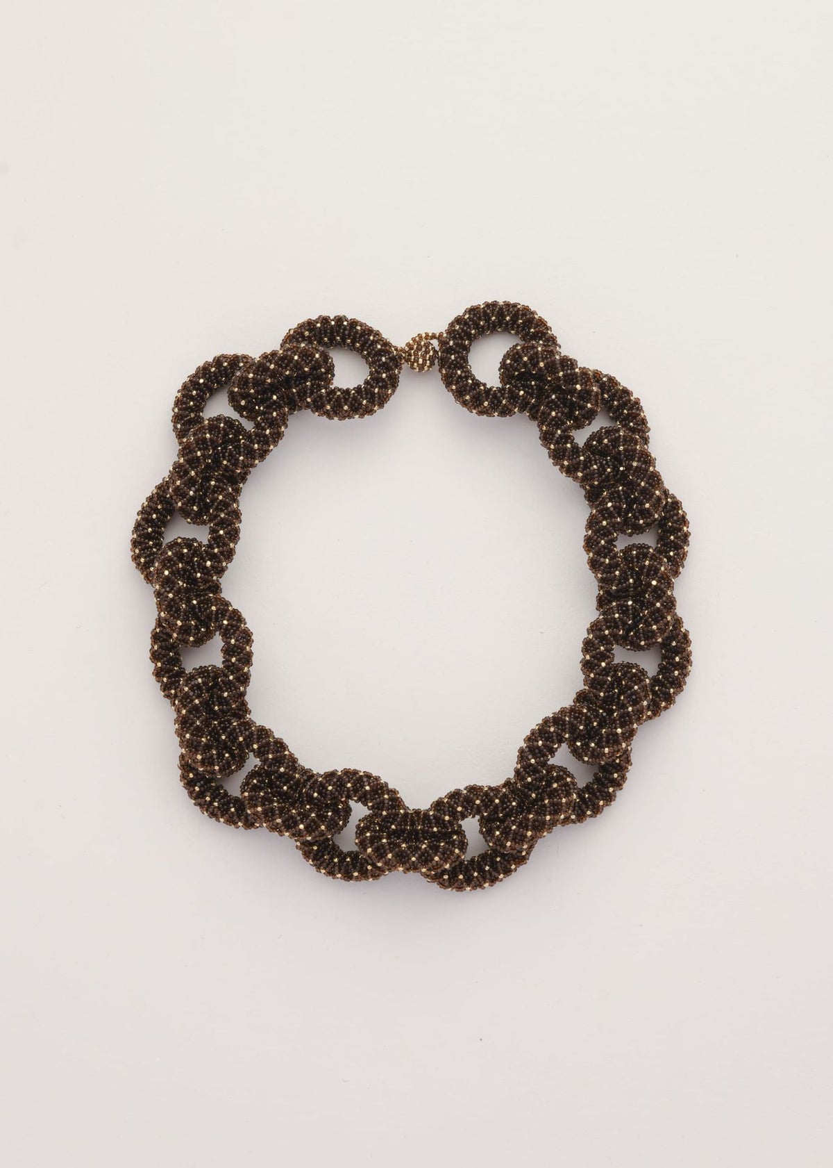 HAIKA NECKLACE NAWI GOLD CHAIN BROWN TRANSPARENT