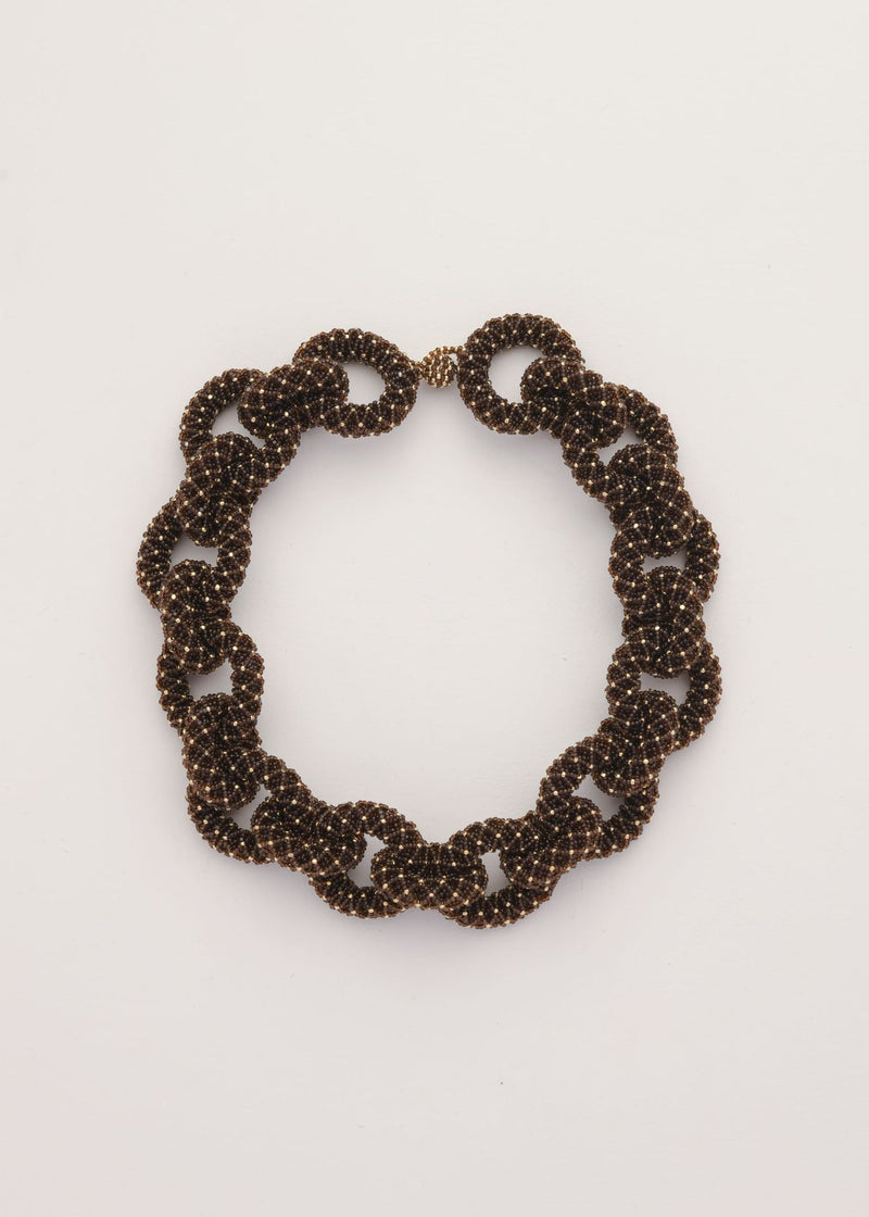 COLLAR HAIKA CADENA NAWI ORO CAFE TRANSPARENTE
