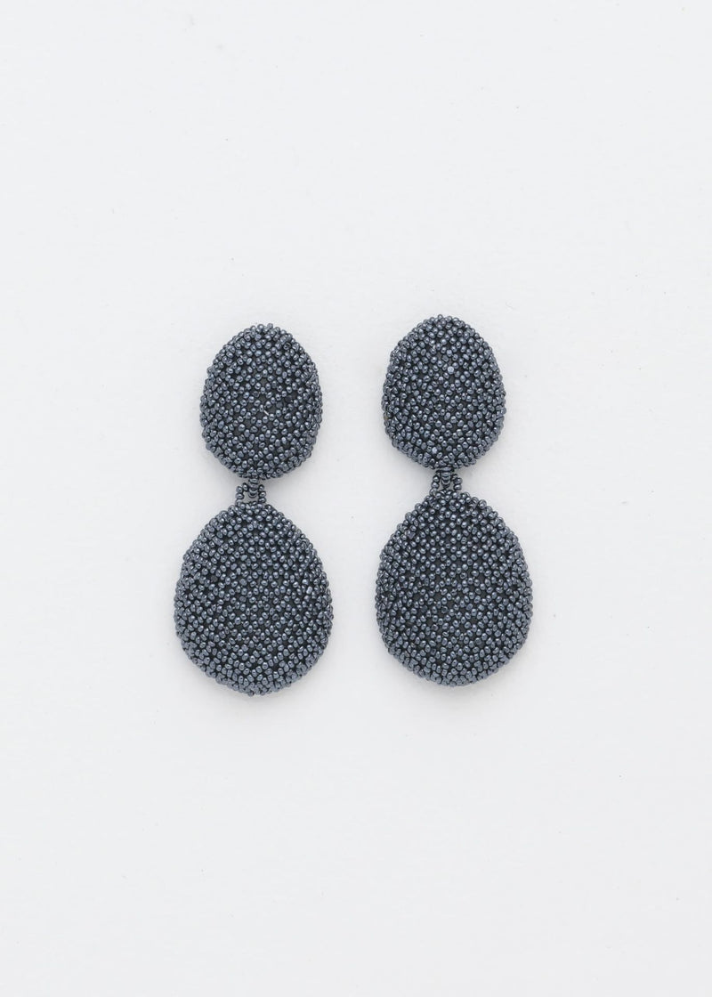 ARETES DOS TAWARI GRIS METALICO