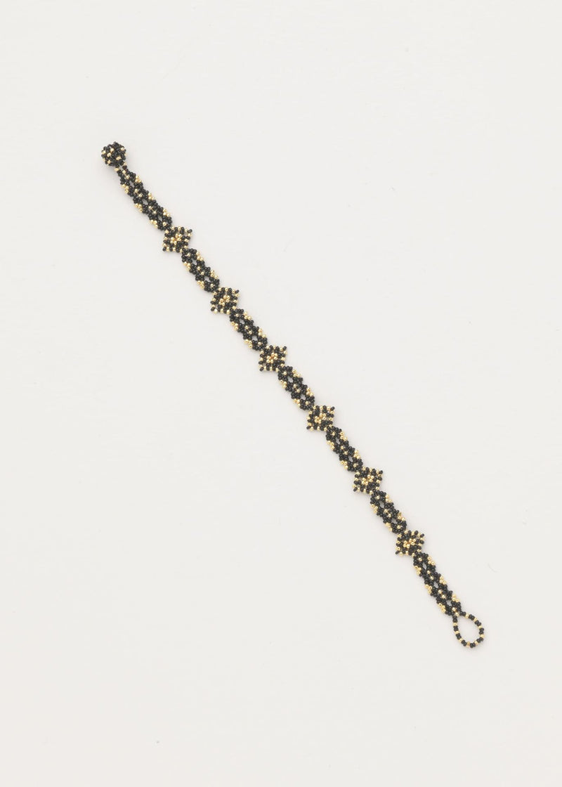 BRAZALETE OJO DE DIOS CADENA ORO NEGRO