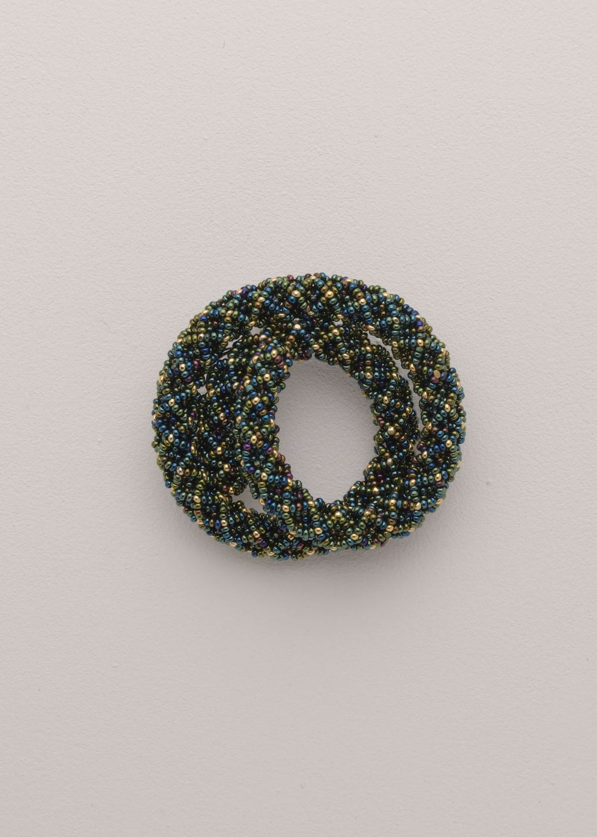IRIDESCENT GREEN SPIRAL BROOCH