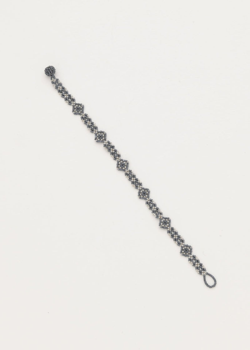 BRAZALETE OJO DE DIOS CADENA PLATINO GRIS METALICO