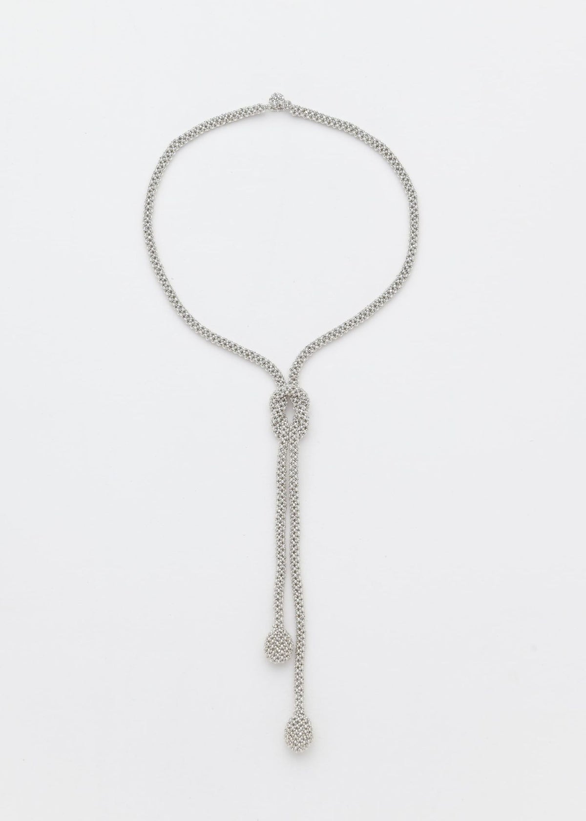 TAWARI KNOT NECKLACE PLATINUM SILVER