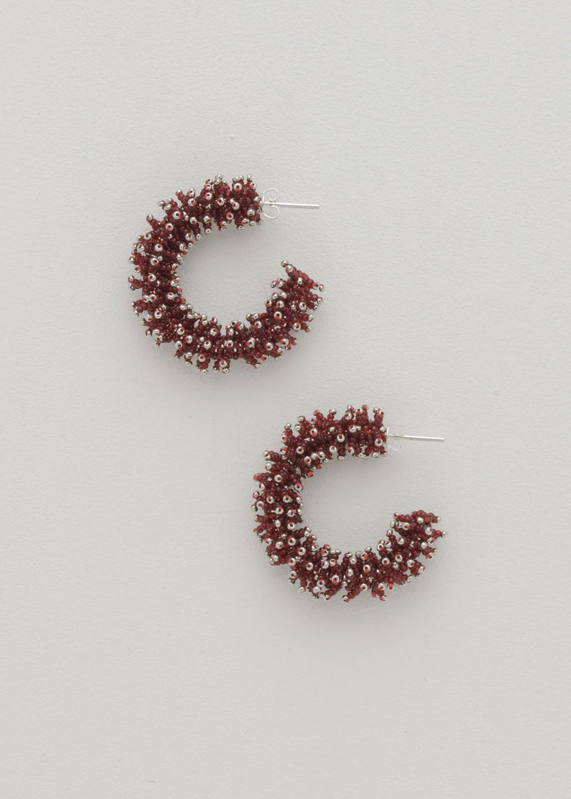 KIPURI WEB SPIKED HOOP EARRINGS