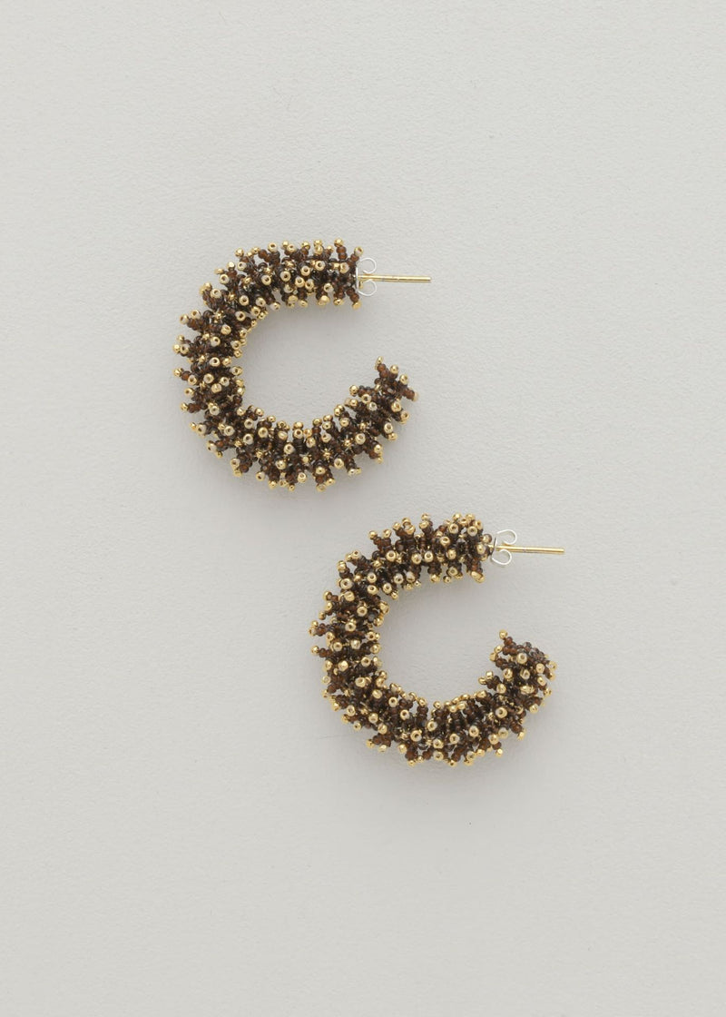 KIPURI WEB SPIKED HOOP EARRINGS