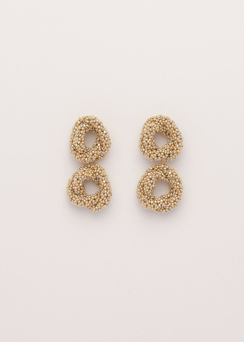 ARETES DOS HAIKURI ORO PLATINO