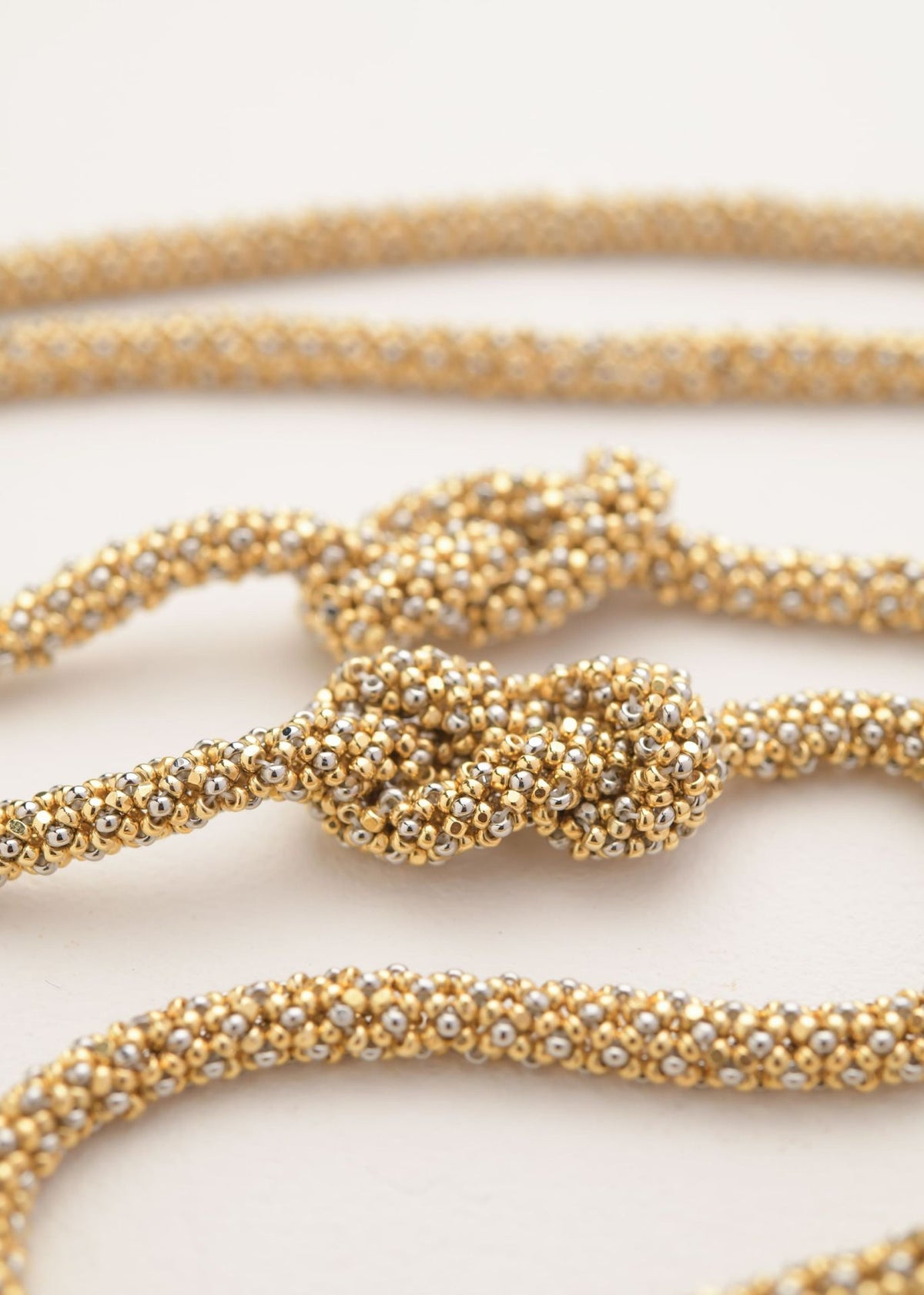 TWO HAIKURI GOLD PLATINUM NECKLACE