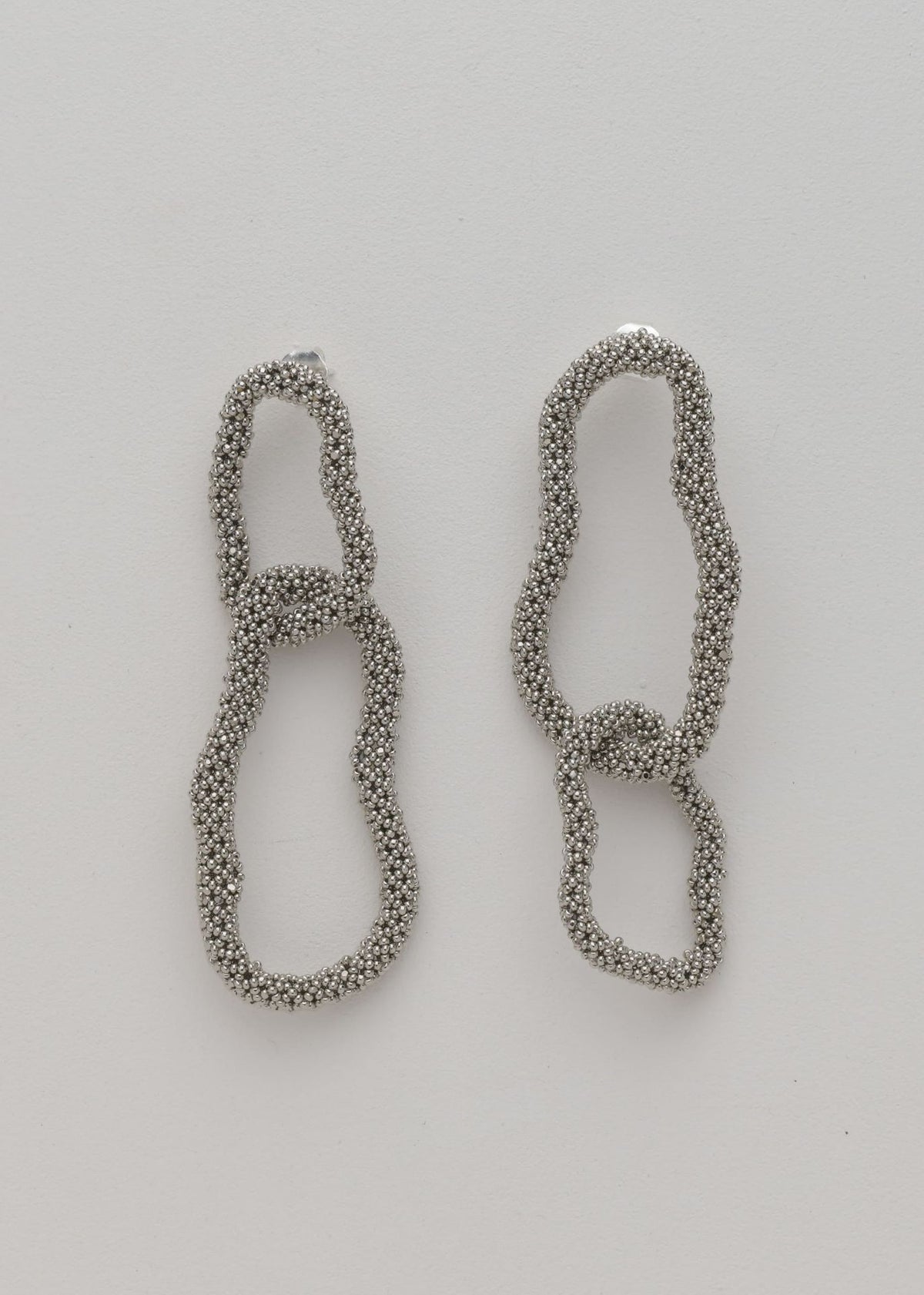 KIPURI LINK EARRINGS PLATINUM