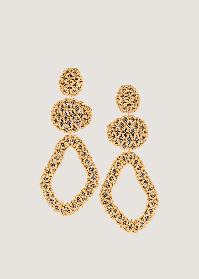 TAWARI WEB OPEN WEAVE HAUTE EARRINGS