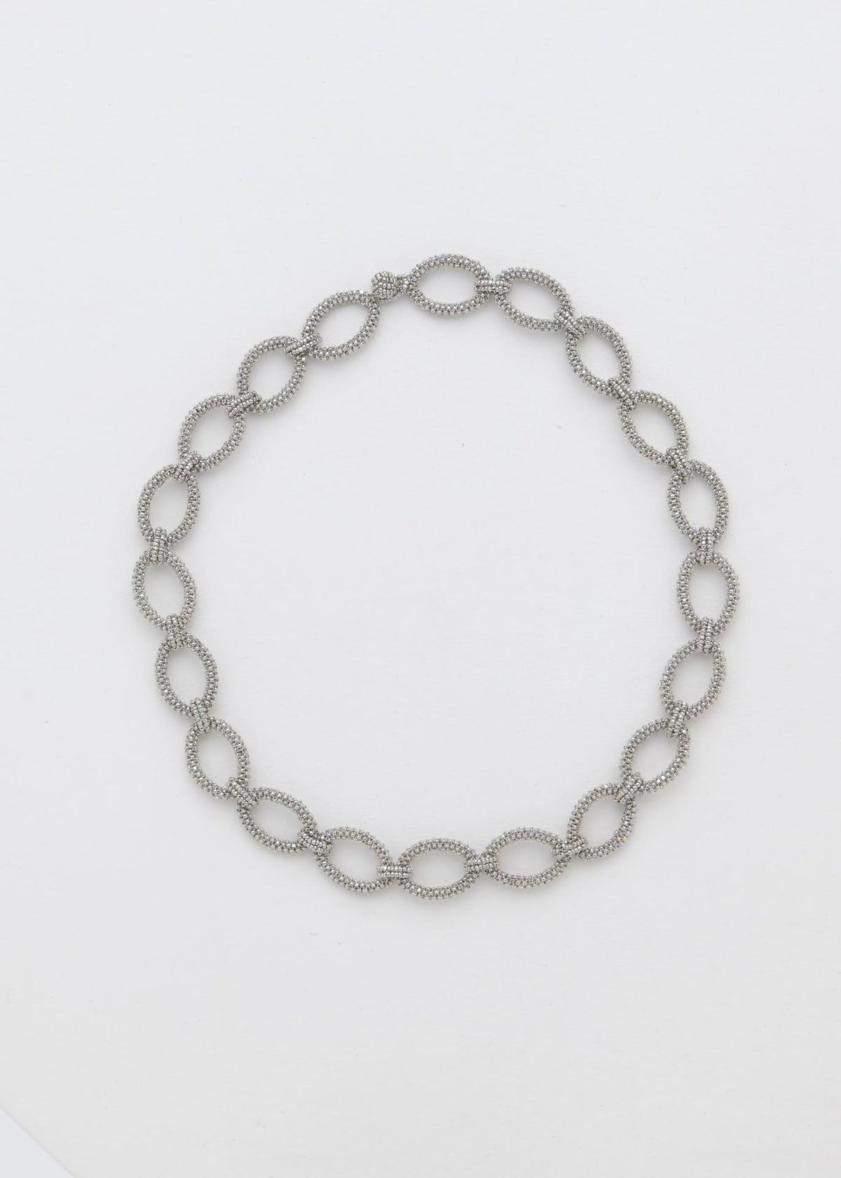 TAWARI PLATINUM HOOP NECKLACE
