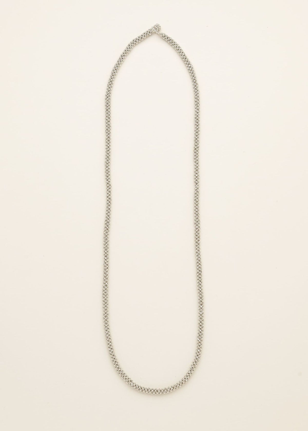 HAIKURI SNAKE NECKLACE (80CM) PLATINUM SILVER