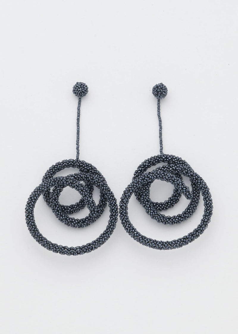 ARETES COLGANTES HAIKURI GRIS METALICO