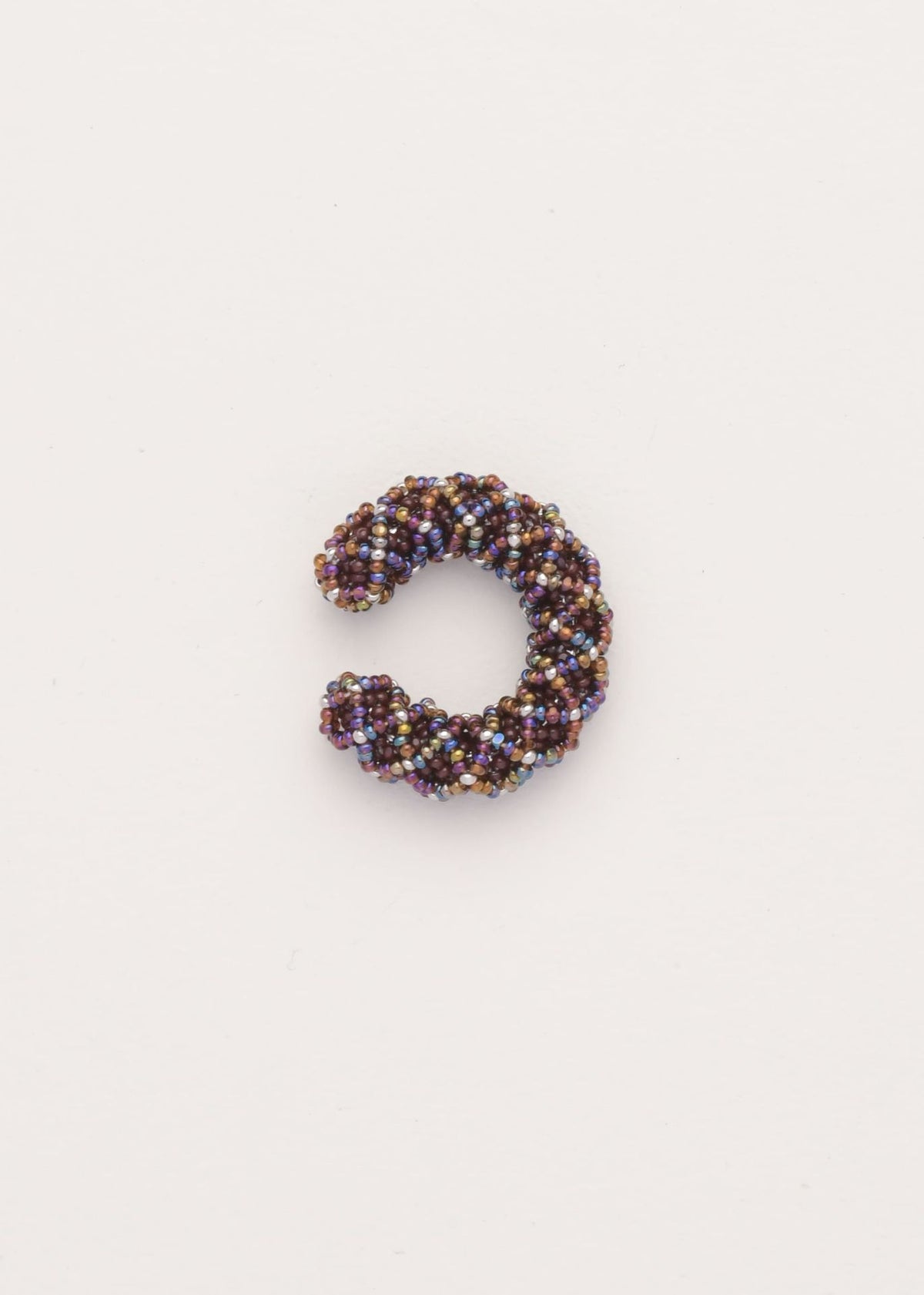 NAWI PLATINUM WINE IRIDESCENT TOPAZ EAR CUFF