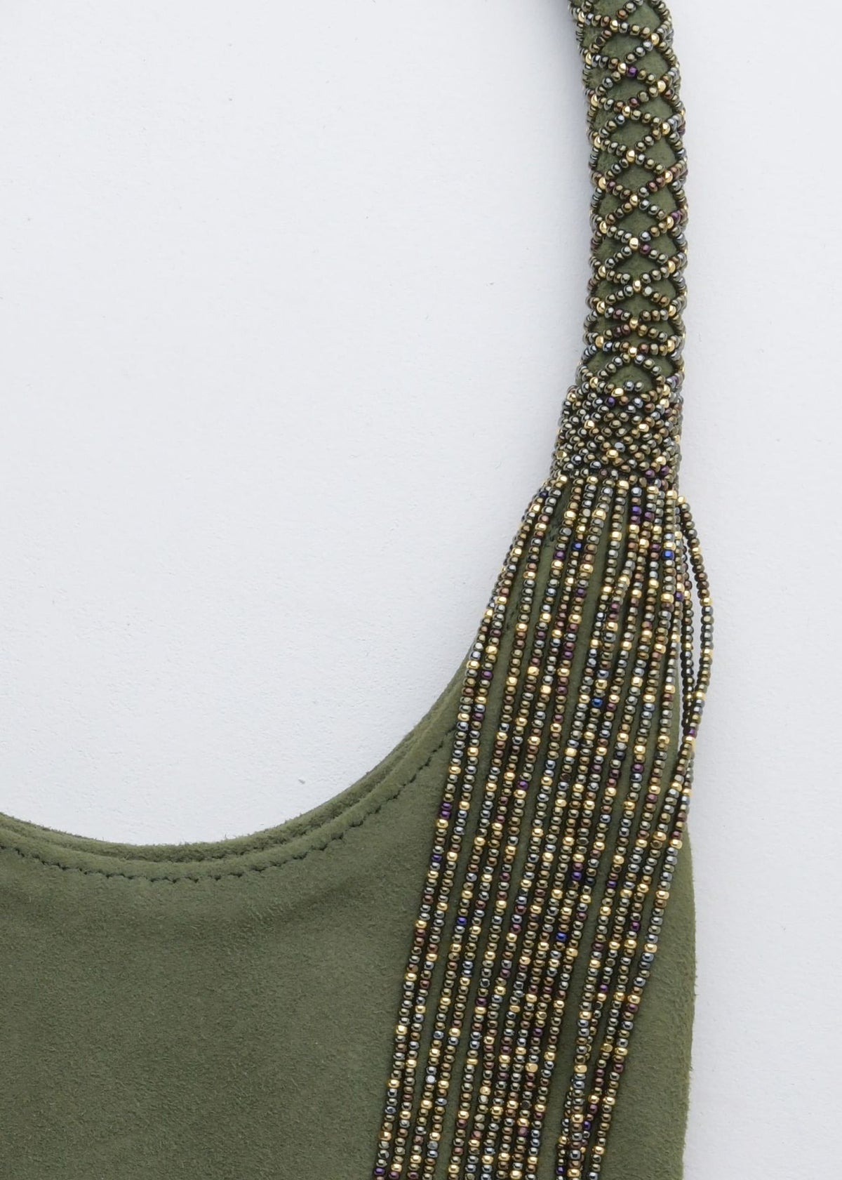BOLSO HAIKURI ORO VERDE MILITAR PIEL VERDE